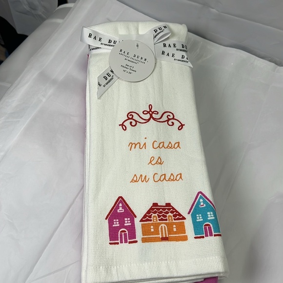 Rae Dunn Other - NWT Rae Dunn Kitchen Towels Mi Casa es Su Casa Set